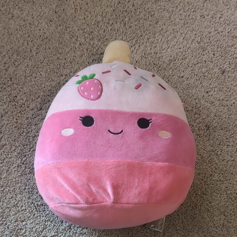 Pink and White Cupcake Plush Toy